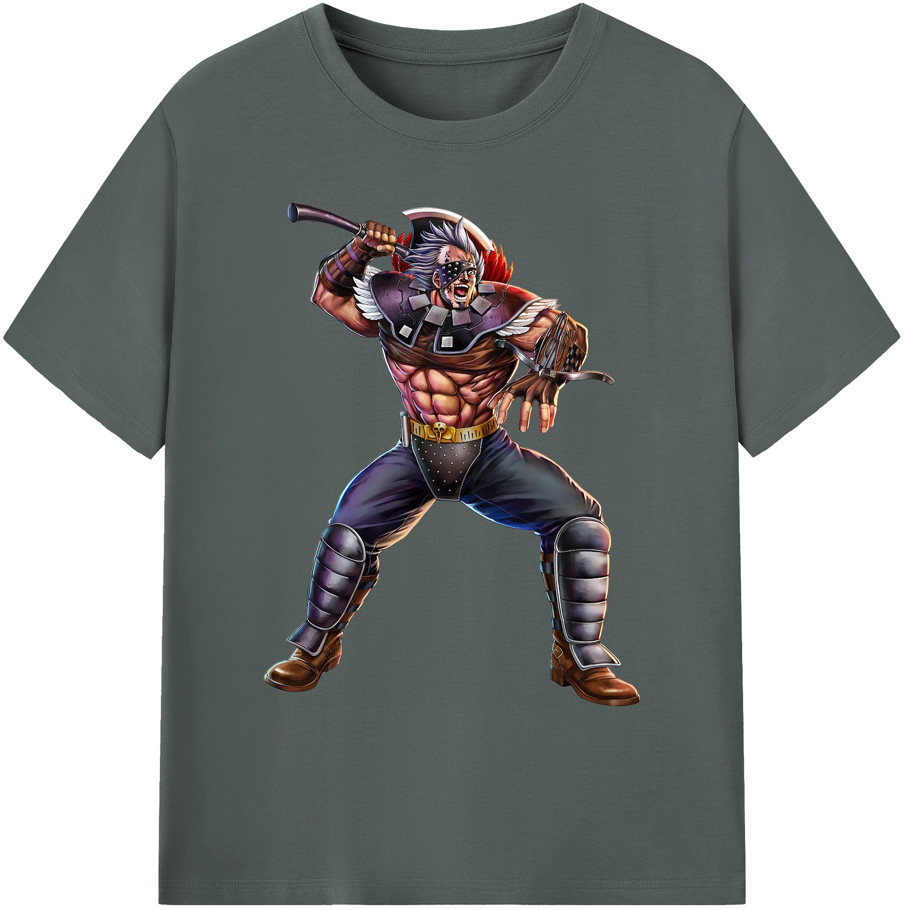 （画像用） 北斗の拳 Fist of the North Star 綿100％ メンズ半袖Tシャツ｜肌触りやわらか＆通気性